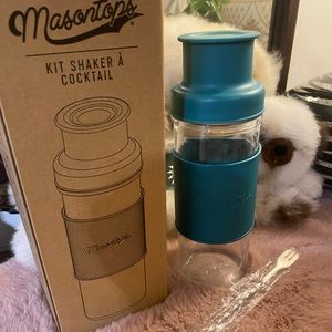 NIB! Teal Masontops Cocktail Shaker Kit